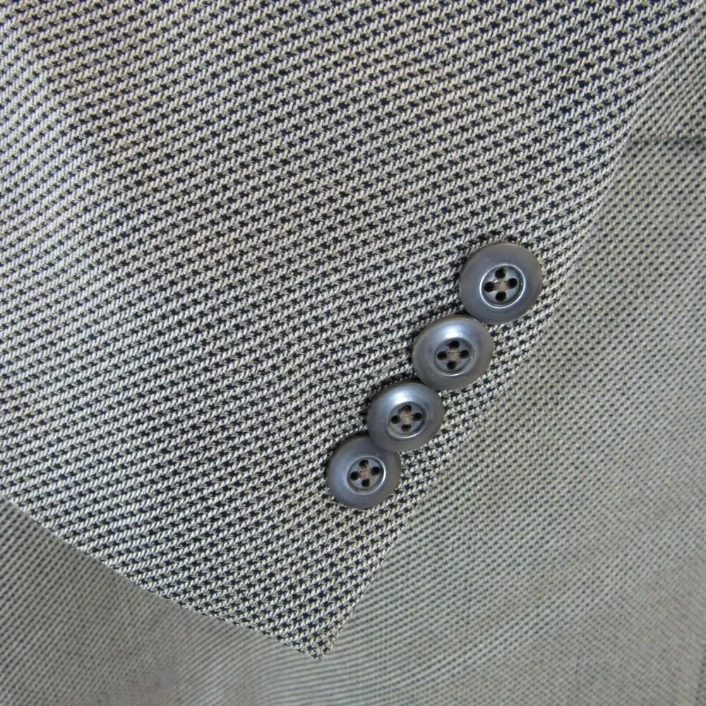 Men's Blazer Jacket Size 46T 3 Button Taupe Peerless Man